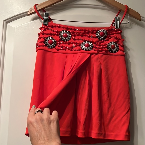 Valentino   Authentic Top ,sequins, beaded, great condition, deep orange - Picture 8 of 12